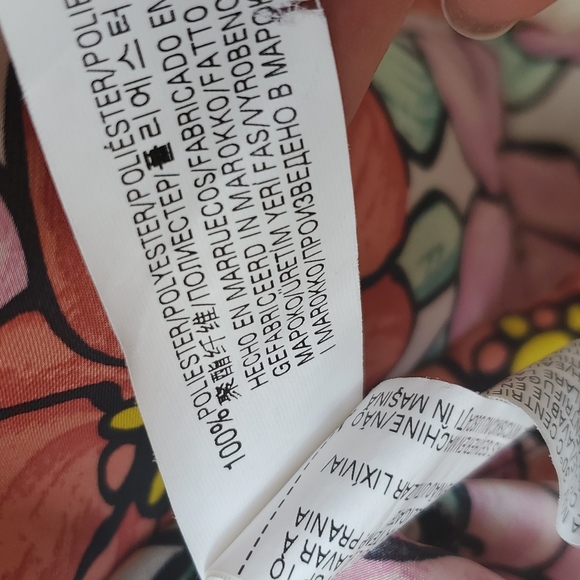 Zara Smock Shoulder Large Floral Print Top - Picture 4 of 4